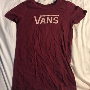 maroon vans t-shirt